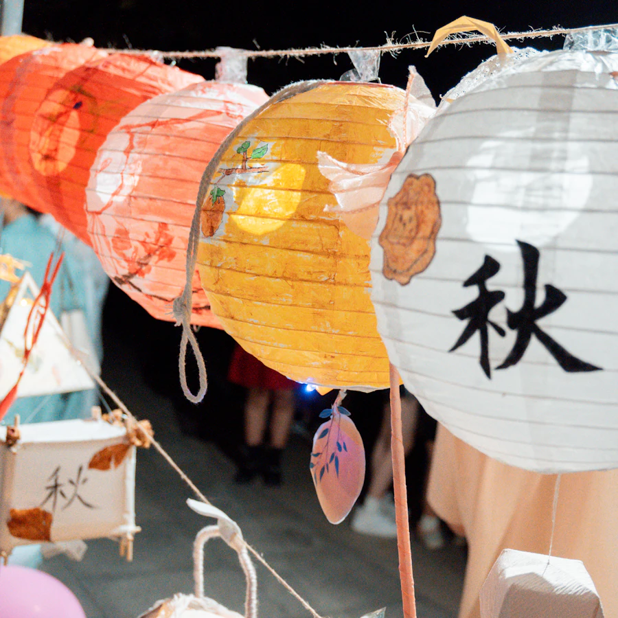Paper lanterns for the Mid-Autumn Festival